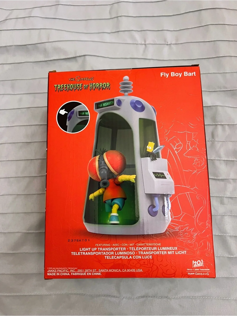 Simpsons Treehouse of Horror- Fly Boy Bart Light Up w/Transporter- Jakks Pacific